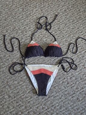 Victoria's Secret Crochet String Bikini S/P